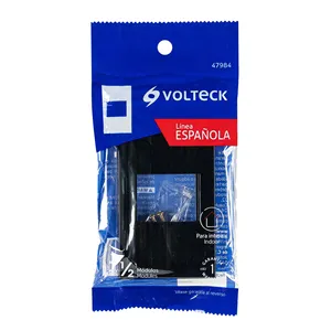 12 adet kutu, 1 pencere plakası, 1.5 modül, İspanyol hattı, siyah renk - Product Image 4