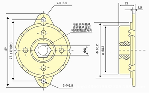 Ammortizzatore rotante in acciaio personalizzabile sedia reclinabile torsione metallo Encoder ottico disco regolabile Bi direzionale smorzatori rotanti
