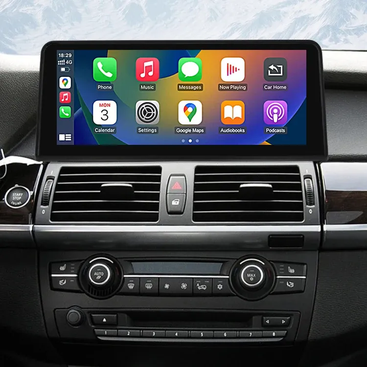 Road Top Stereo Car Radio Android Auto Multimedia inalámbrico Apple Carplay pantalla para BMW X5 X6 E70 E71 2007-2013 CCC CIC