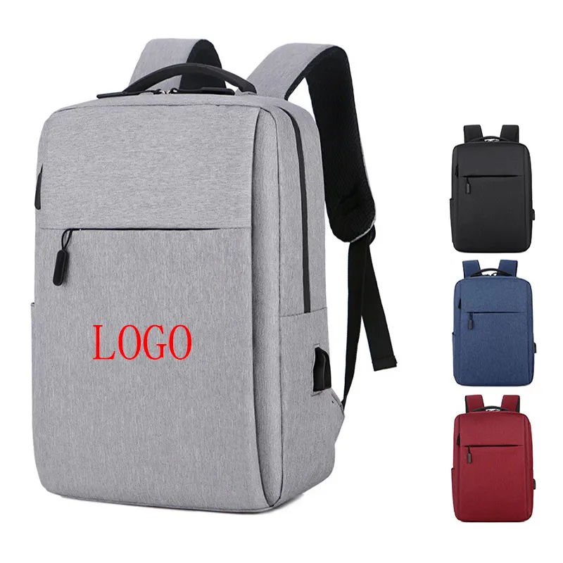 Mochila de ocio para hombre y mujer, morral deportivo con USB para ordenador de negocios, bolso escolar de viaje, mochila para ordenador portátil con logotipo impreso personalizado, 2022