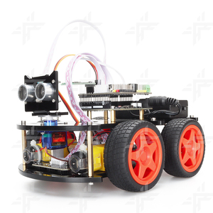 Tscinbuny Mega328 4WD Robot Kit auto studente intelligente Puzzle di programmazione commutabile più modalità per Arduino