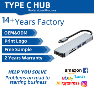 FARSINCE <strong>USB</strong> Type C <strong>to</strong> HDMI VGA DVI USB3.0 4 in 1 <strong>Usb</strong>-c Adapter Converter Hub 4K 1080P - Product Image 6