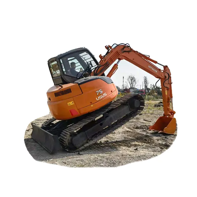 Hitachi ZX75 ZX70 zx120 kullanılan mini japonya hitachi 70 paletli hidrolik ekskavatör zx70 ile dozer satışı