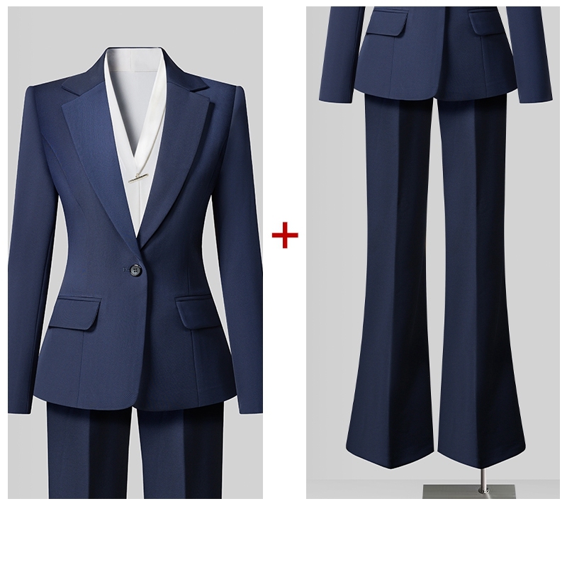 Bleu (costume + pantalon micro évasé)