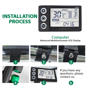 Computador de bicicleta S866 <span class=keywords><strong>Digital</strong></span> com preto branco LCD velocidade quilometragem Display para ciclismo de estrada Feito de liga de alumínio - Product Image 4