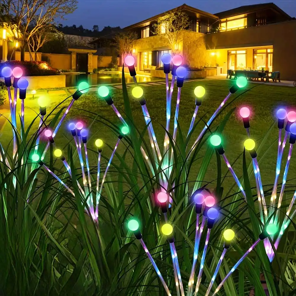Luce a energia solare esterna impermeabile 10 teste LED lucciola lampada a luce solare lucciola lucciola luci da giardino