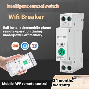Interruptor temporizador inteligente Tuya Xiaodu Wifi, disyuntor en miniatura de cobre y plástico con Control remoto inalámbrico para uso doméstico