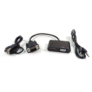 VGA a HDMI VGA dos en uno con audio para estación de acoplamiento adaptador VGA compatible con pantalla simultánea - Product Image 2