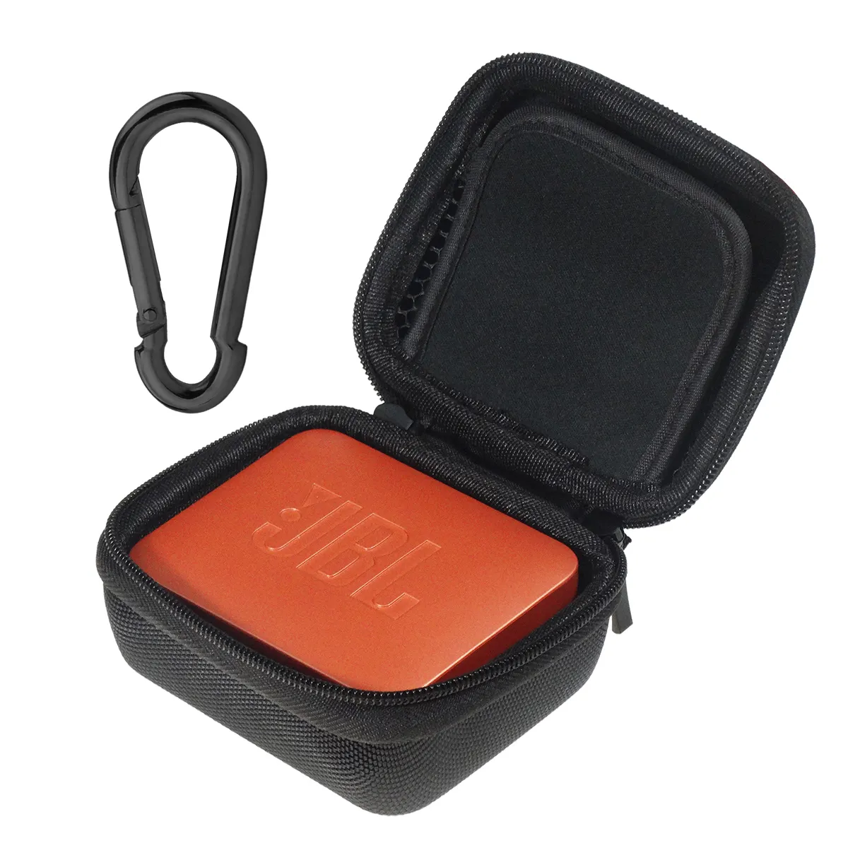 Estuche Eva Compatible con Jbl GO 2, altavoz portátil inalámbrico impermeable, bolsa de almacenamiento de viaje, bolsillo de malla para Cable Usb y cargador