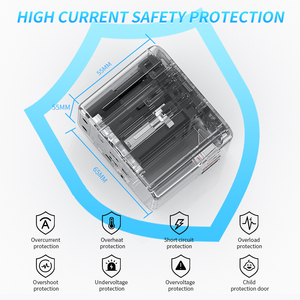 อะแดปเตอร์สำหรับเดินทางระหว่างประเทศชนิด C ไปยัง USB 3.1 20W ฟังก์ชั่น PD 2 USBA + 2 usbc สำหรับกล้องแล็ปท็อป - Product Image 2