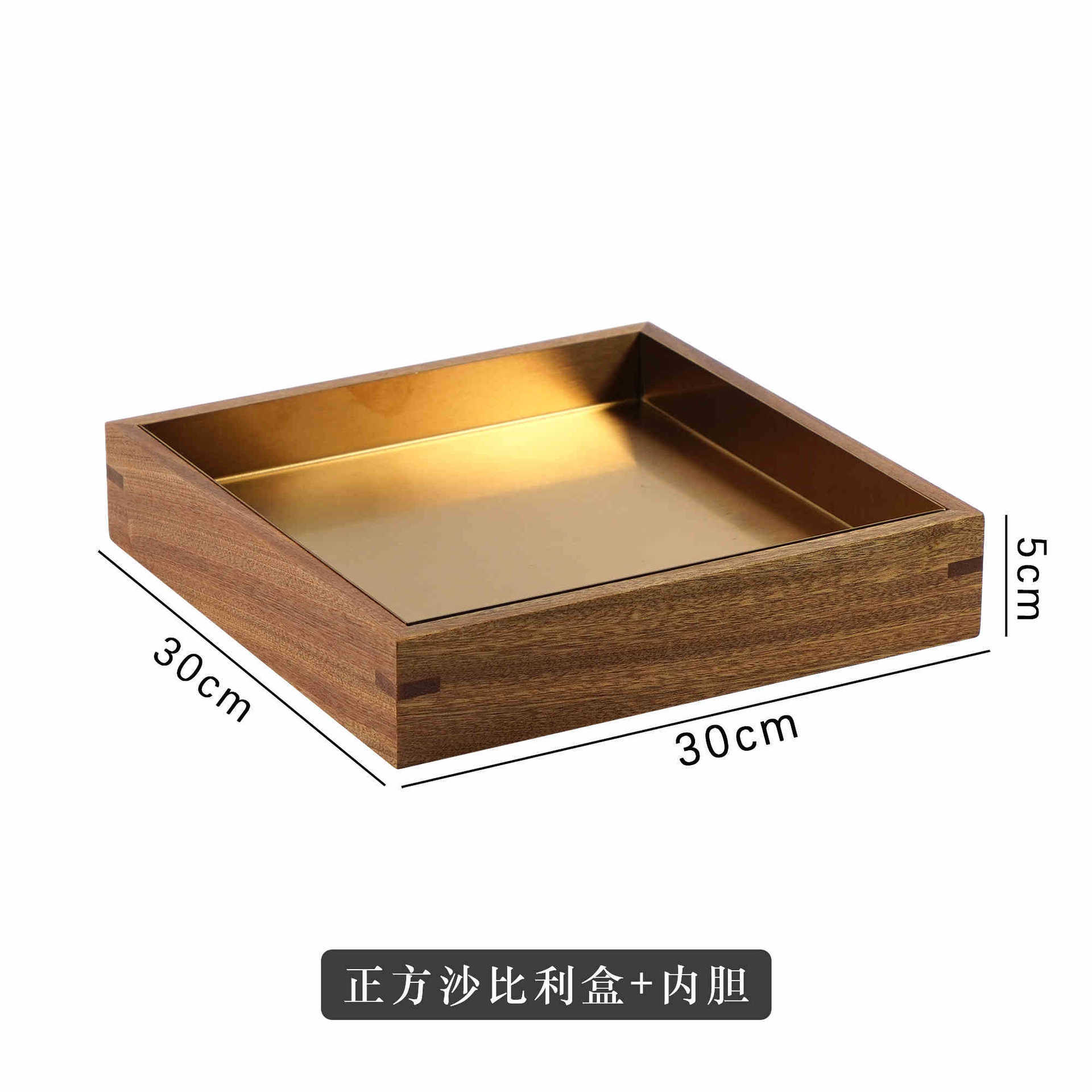 Revestimiento interior grande de oro rosa cuadrado Sapele