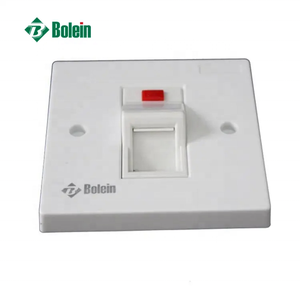 Euro UK Faceplate con Keystone Shutter Fascia Angle femmina RJ45 Compact Dual Gang Web Wall Switch - Product Image 2