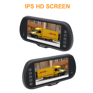 PJAUTO 6.5 Inch Touch Button Backup Car Camera Rear View Mirror <strong>Monitor</strong> Screen System Car <strong>Monitor</strong> with <strong>2</strong> <strong>Input</strong> <strong>Way</strong> - Product Image 2
