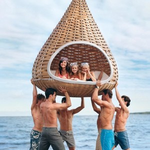 Chim của tổ lớn ngoài trời võng mùa thu mây dành cho người lớn ban công đôi treo ghế Rocking ghế Rocking giỏ cho Patio đu - Product Image 4