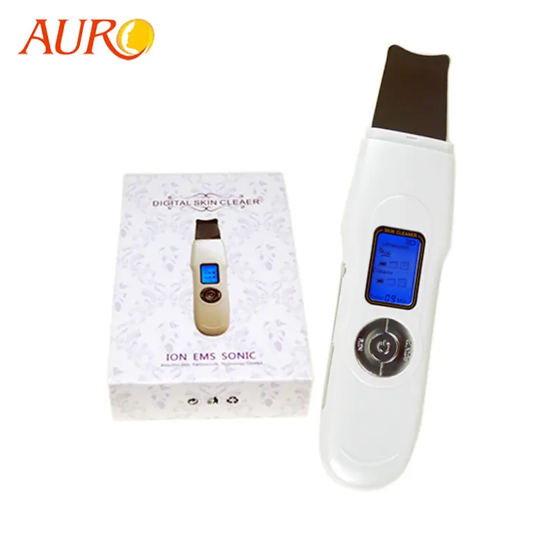 Au-005 Re-платной ручной ультразвуковой уход за кожей лица скруббер кожи пилинг для лица с очищающим средством для ног
