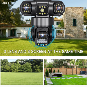 V380 New 3 Lens and 3 Screens PTZ <strong>Camera</strong> SC28 6MP WiFi Security CCTV Wireless IP Triple-Lens Network PTZ Triple Screens <strong>Camera</strong>
