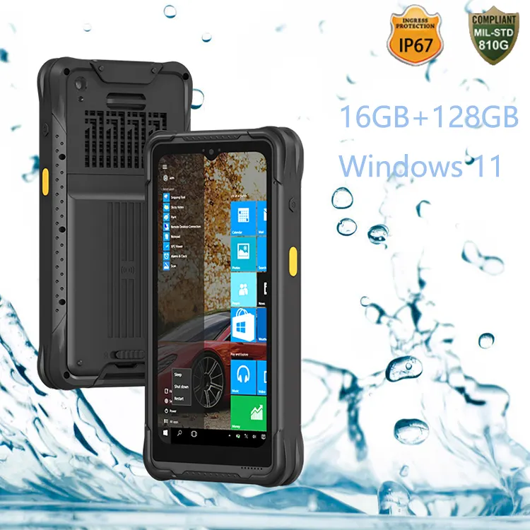 GENZO 6.5 inç IP67 PDA Windows 11 sağlam telefon intel el barkod tarayıcı mobil POS bilgisayar el telefonu barkod scann