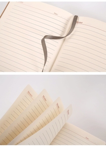 Quaderno diario giornaliero con copertina rigida in lino A5 personalizzato con copertina in tessuto con rilegatura elastica - Product Image 5
