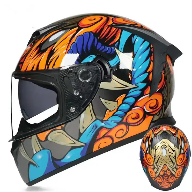 Casque de moto tête de crâne de moto demi-casque ABS de haute qualité casque personnalisé