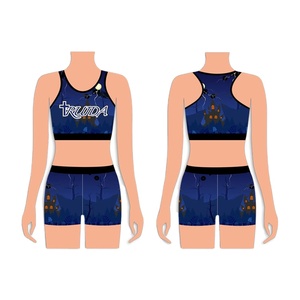 <strong>Cheap</strong> Professional Custom Women Cheerleading Uniform Sublimation Printing <strong>Cheer</strong> Practice Uniforms - Product Image 1