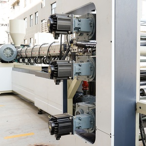 Fully Automatic Hydraulic Drive Pp <strong>Plastic</strong> Sheet Roll Making <strong>Machine</strong> Equipment Production Line For Roll Pp Ps