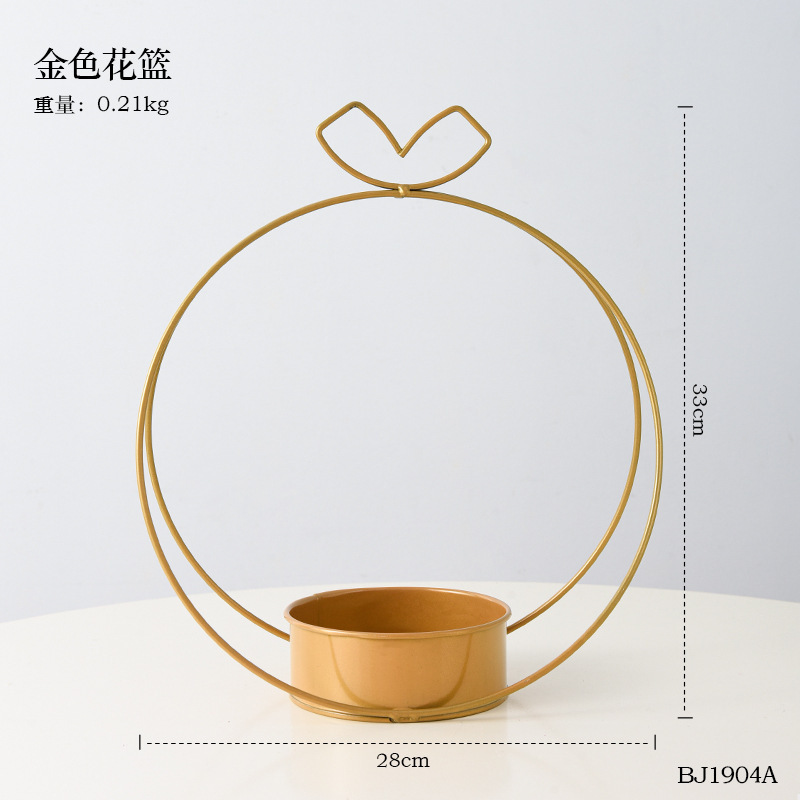round flower basket