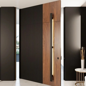 Hiện Đại Mỹ kẻ sọc khâu chống trộm hợp kim nhôm bằng gỗ pivot cửa biệt thự lối vào cửa sợi thủy tinh để sử dụng nội thất - Product Image 2