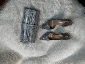 Giày Cưới Nigeria Và Túi Phù Hợp Với Xăng Đan Đính Đá Lấp Lánh Giày Cao Gót Cô Dâu Cho Nữ Bộ Giày Và Túi Xách Ý Nigeria - Product Image 5