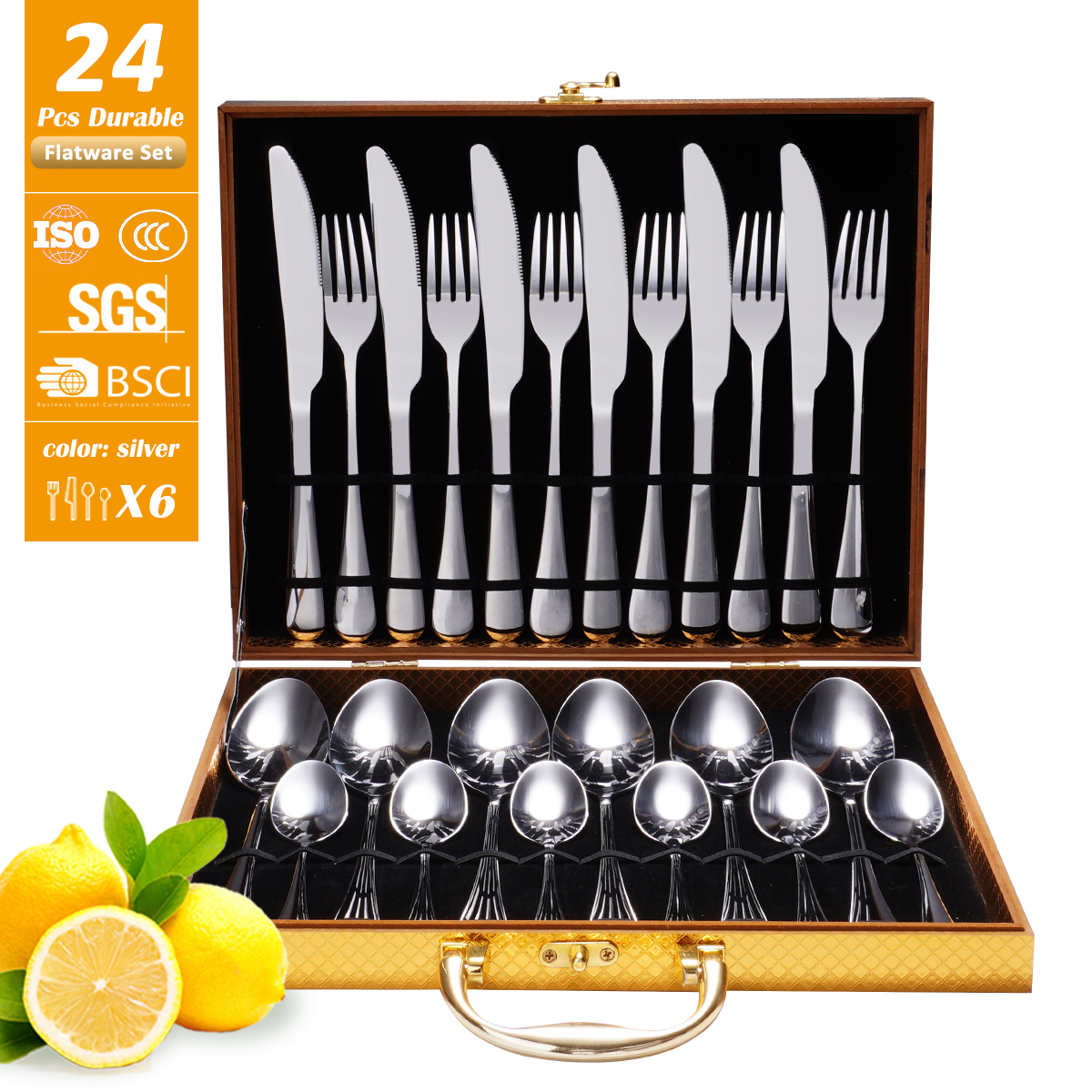 24pcs Silver