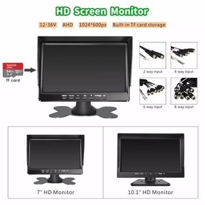 7-Zoll-AHD-Display 4 Kameras 24V HD Nachtsicht Special Panorama-Fahr rekorder Video mit Dash Cam-Funktion umkehren - Product Image 6