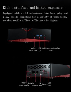 Mini Host Dual LAN HD DP AMD R5-4500U/5600U USB3.0 WiFi WIN10 LINUX PC <strong>Computer</strong> With Fan - Product Image 4