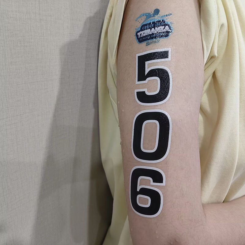 Number with white outline