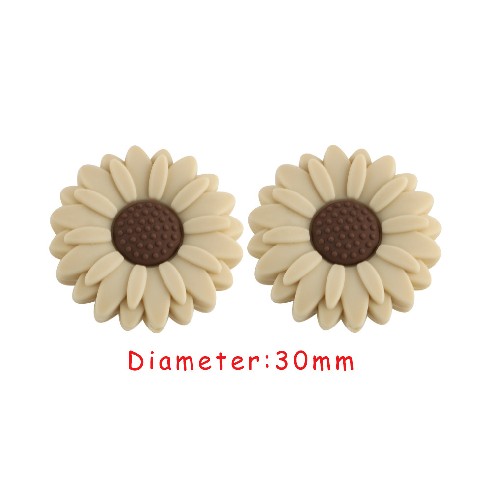 Perle Focale Fleurs Navajo Blanc SA139