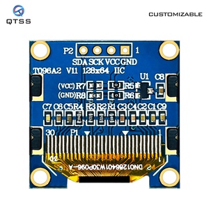 QTSS Hochwertiges 0,96 "PMOLED-Bildschirm modul 128x64 SSD1306 OLED IIC Square Kleiner E-Paper-Bildschirm für Arduino