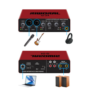 Interfaz de Audio para XLR/6,35mm Jack Tarjeta de sonido de estudio de grabación Nuevo estilo 48V Cancelación de ruido de energía para PC 24bit/192KHZ - Product Image 3