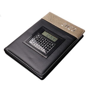Set di penne per taccuino con calcolatrice digitale set regalo di lavoro 2025 diario in pelle riviste pianificatore di budget con calcolatrice - Product Image 3