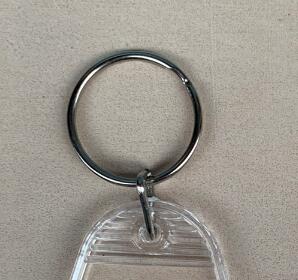 Tag+Silver key ring