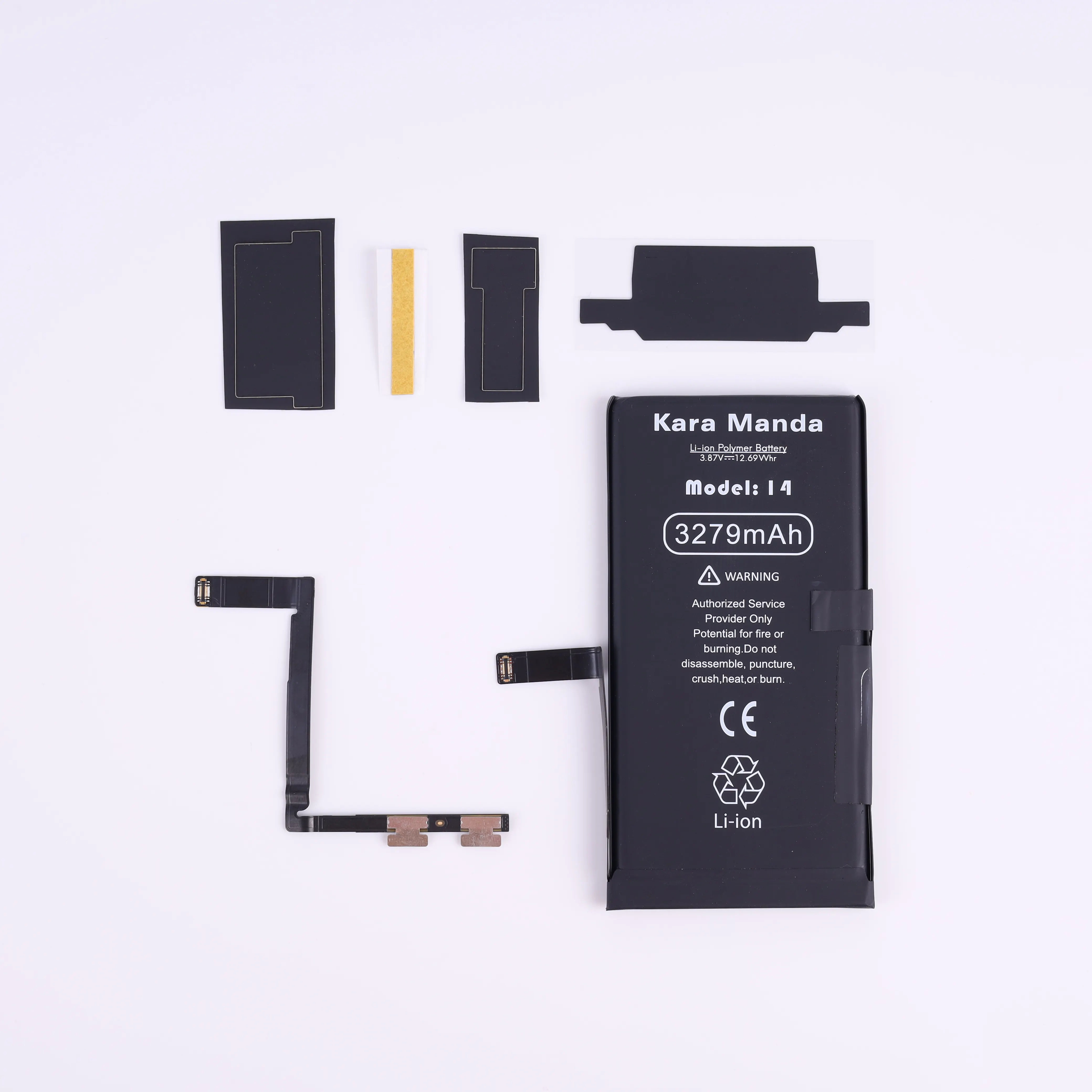 Kara Manda neue doppelte BMS KM Batterie 100 % Health Solve Popup Repair Ersatz Telefonbatterie für iPhone 14 Batterie