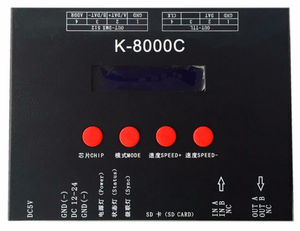 Controlador de tira de luces Led RGB, controlador de píxeles WS2811 WS2812 SK6812 Ws2812b Ws2811 K-8000C