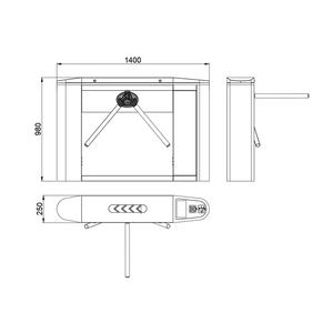 Hochwertiges automatisches Stativ drehkreuz mit Gesichts erkennung und RFID-Zugangs kontrolle - Product Image 4