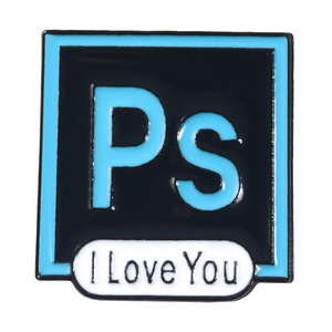 Badge programmatore logo software per computer Ai Ps Pr Au programma spilla smaltata - Product Image 1