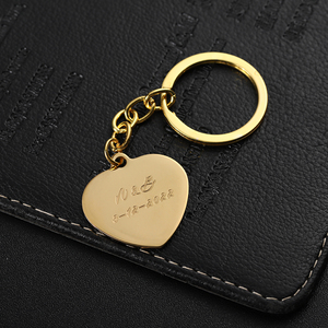 2023 Lovely New <strong>Keychain</strong> Small Heard Shape Gold Metal Key Chains No <strong>Minimum</strong> <strong>Custom</strong> Embossed Logo Keyring - Product Image 6
