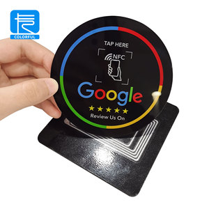 สติกเกอร์ติดแท็ก NFC 216 213พีวีซีอีพ็อกซี่ออกแบบได้ตามต้องการ Google Review Collection NFC - Product Image 5