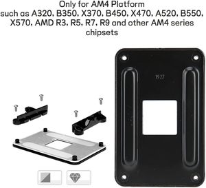 AM4 Backplane <strong>CPU</strong> Heat Sink Bracket Motherboard <strong>CPU</strong> Fan Cooling Installation Board Suitable for AM4 AMD <strong>Sockets</strong>