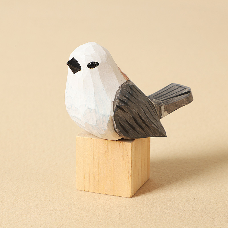 Bloc de bois de troglodyte sculpté en bois