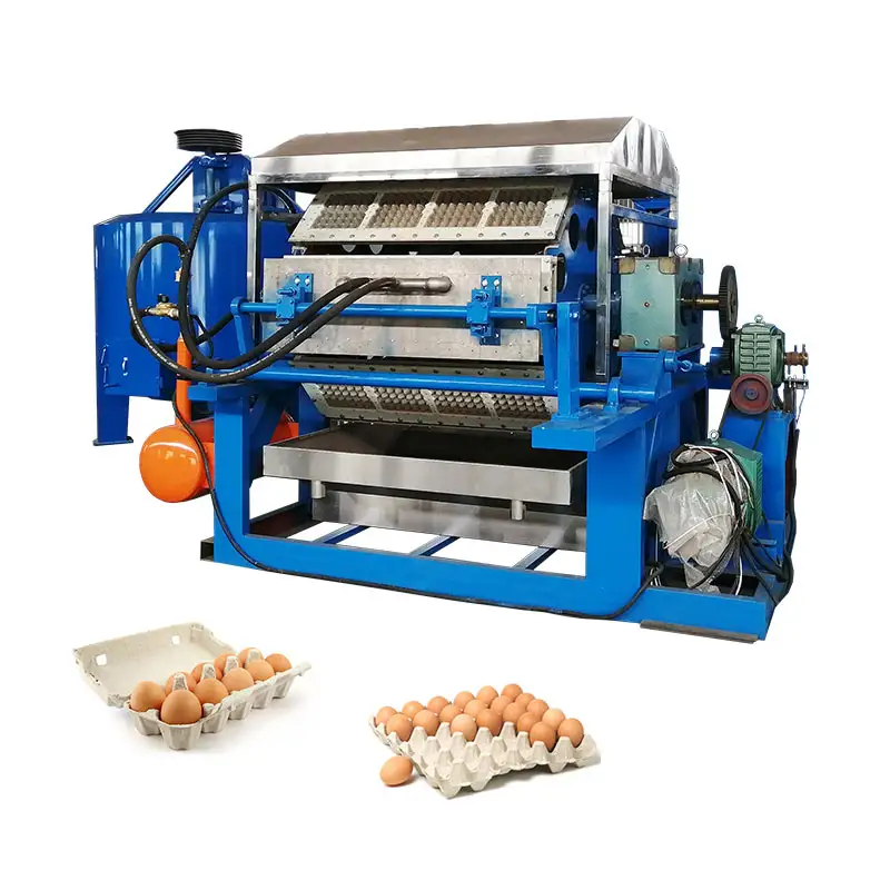 Máquina de reciclaje de papel de desecho, máquina para hacer bandejas de huevos y cartón