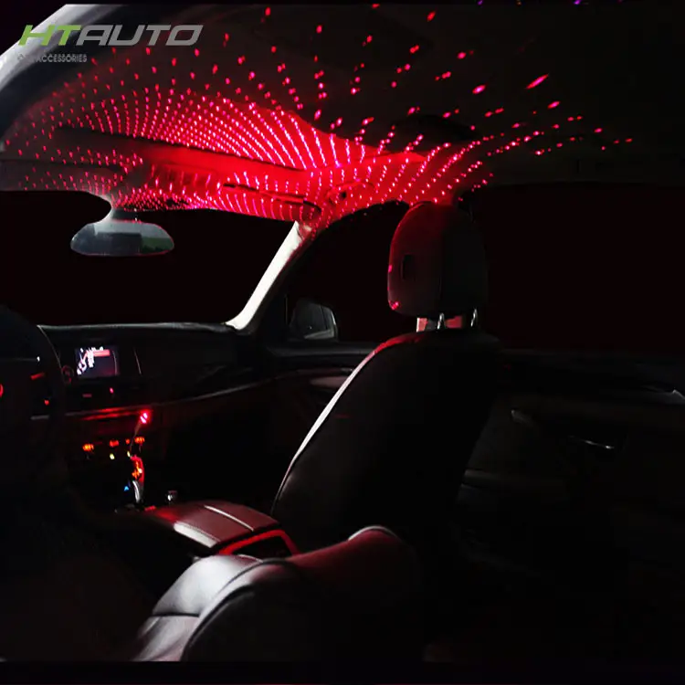 TECKZOOM Универсальный USB светодиодный Звездный проектор неоновая атмосфера окружающая лампа освещение интерьера автомобиля на крыше