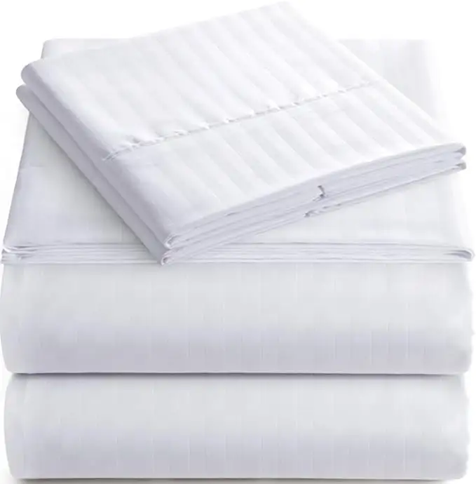 5 bintang mewah warna Solid 1000 Thread Count katun Mesir Westin putih Bed Linen Hotel lembar