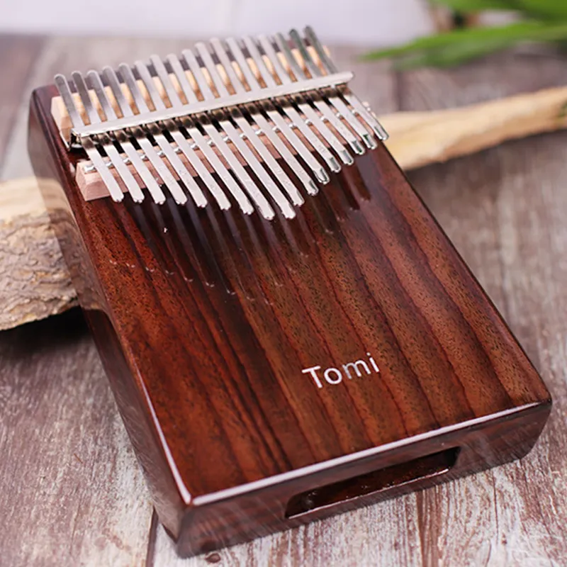 Alat musik kayu Kalimba Piano jempol 17 kunci