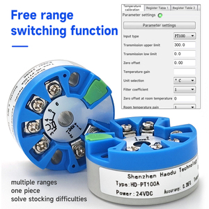 K J PT100 Programmable Thermocouple Converter Head-Mounted Temperature Transmitter USB 4-20mA <strong>Input</strong> <strong>Output</strong> Water Application OEM - Product Image 4